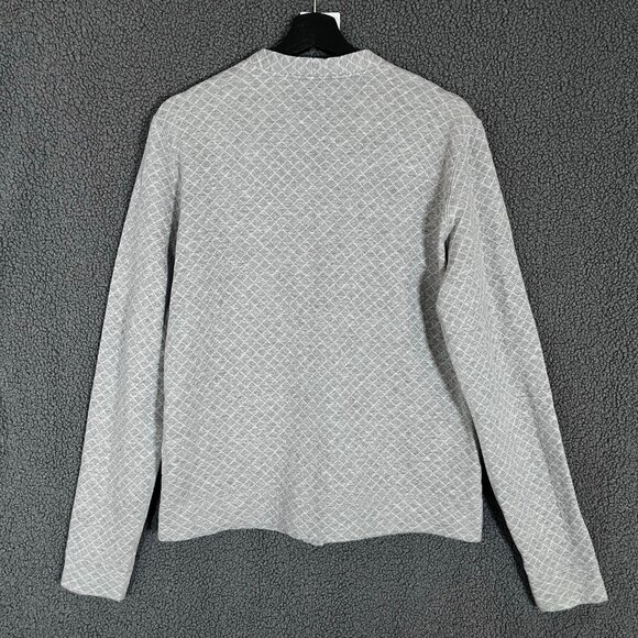 Naked & Famous Quilted Knit Cotton Slim Cardigan - Men's Size M - Gray - Picture 4 of 7